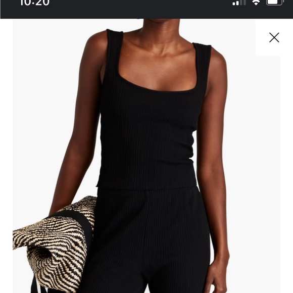 Vince Square Neck Ribbed Knit Tank - Picture 3 of 12